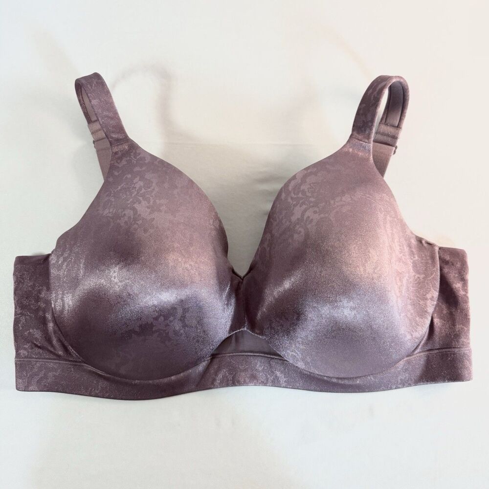 Cacique Lane Bryant Comfort Bliss Lightly Lined Balconette Bra Rose Pink 42DDD